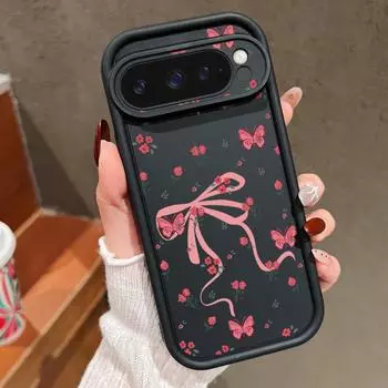 Для Google Pixel 9 Pro XL 8A 8 Pro 7A чехол с бантом и цветочным принтом TPU противоударный матовый мягкий силиконовый защитный чехол для линз телефона Google Pixel 9 Pro XL