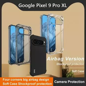 Для Google Pixel 9 Pro XL Чехол для телефона IMAK Ударопрочный мягкий чехол Google Pixel 9 Pro XL чёрный