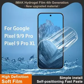 Для Google Pixel 9 Pro XL Glass IMAK Hydrogel Film 4-го поколения Full Cover Screen Protector Google Pixel 9