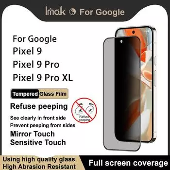 Для Google Pixel 9 Pro XL Glass IMAK Privacy Temper Glass Full Screen Covering Film Google Pixel 9