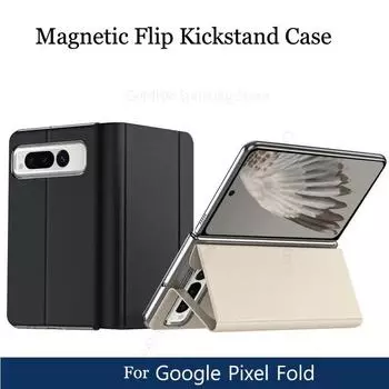 Для Google Pixel Fold Magnetic Flip Kickstand кожаный чехол для телефона для GOOGLE Pixel Fold G9FPL Book Stand противоударный чехол для Google Pixel Fold Fundas For Pixel Fold чёрный