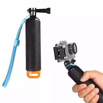 Для GoPro Floating Hand Grip Водонепроницаемая ручка для селфи-палки Для GoPro Hero 13 12 11 10 9 8 7 6 5 4 Insta360 X4 X3 DJI Action 4 3 оранжевый