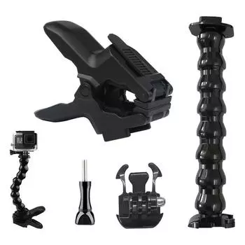 Для GoPro Hero 12 11 Мощный зажим Быстросъемный кронштейн 360 градусов Удлиненная рука Для GoPro 11 10 9 8 7 6 5 SJCAM AKASO EKEN DJI