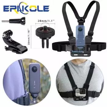 Для GoPro Hero Регулируемый нагрудный ремень для крепления на груди, ремень для Insta360 One X3 DJI Osmo Pocket 3, аксессуары для экшн-камеры