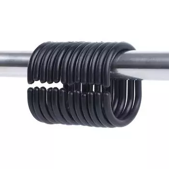 Для гостиной ванной комнаты Аксессуары для ванной Крючки Кольца Петля Крючок для штор Кольца для штор чёрный