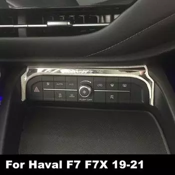 Для Great Wall Hover Haval F7 F7X 2019-2021 1x Стайлинг автомобиля, центральная консоль, отделка рамы кондиционера из нержавеющей стали чёрный