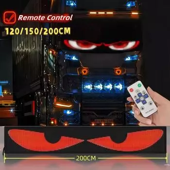 Для грузовика Devil s Eye LED вывеска лобовое стекло пульт дистанционного управления гибкий светодиодный глаз анимационный дисплей умная прокрутка сообщений хань синий