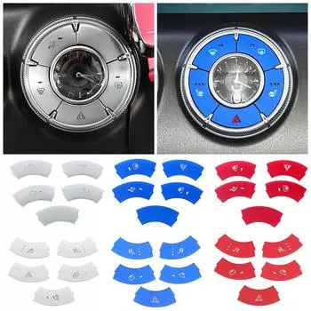 Для GWM Tank 300 2024 2024 Центральная консоль приборной панели кондиционера переключатель крышка отделка кнопка ESS алюминиевый сплав крышка наклейка