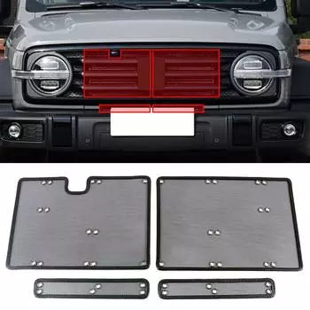 Для GWM Tank 300 2024 2024 Передняя решетка сетка от насекомых радиатор конденсатор защитный чехол анти-насекомое песок сетка из нержавеющей стали чёрный