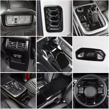 Для GWM Tank 300 2024 2024 RHD LHD Черный Подлокотник Лампа для чтения Воздуховыпускное отверстие Рулевое колесо Переключение передач Подстаканник Ручка Крышка Отделка
