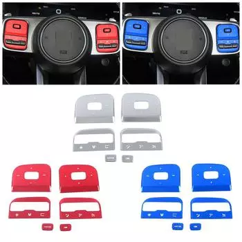 Для GWM Tank 300 2024 2024 рулевое колесо кнопка крышка отделка алюминиевый сплав переключатель крышка наклейка против царапин автомобильные аксессуары красный