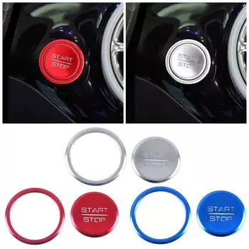 Для GWM Tank 300 2024 2024 салон автомобиля кнопка запуска и остановки двигателя панель кольцо крышка переключатель отделка алюминиевый сплав крышка наклейка красный