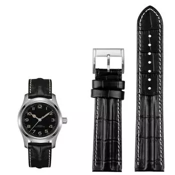 Для Hamilton Genuine Leather WatchBand Khaki H7060573 Cowhide Bracelet Receptive ... 20mm