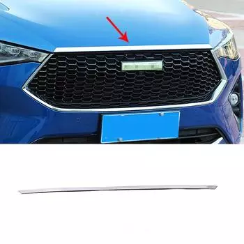 Для Haval F7 F7X 2018-2024 Нержавеющая сталь Передняя решетка капота Молдинг крышки двигателя Отделка хромированная отделка хромированная цветная наклейка
