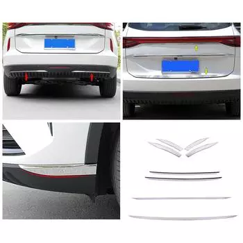Для Haval H6 3-го поколения 2024 2024 Внешняя часть Ремонт бампера Задняя дверь багажника Отделка из нержавеющей стали Защитная декоративная хромированная наклейка