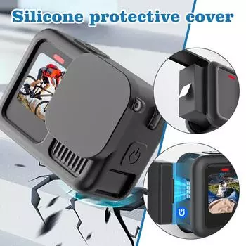 Для Hero 13 черный защитный чехол корпус протектор + для Go аксессуары крышка Hero13 Pro L I5K9 case and Tempered film-For GoPro hero 13