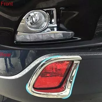 Для Highlander 2014 2015 2016 хромированная передняя задняя противотуманная фара, накладка на крышку лампы