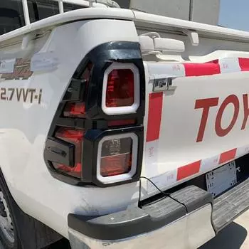 Для HILUX REVO 2015 2016 2017 2018 2019 аксессуары Запчасти 2x задний фонарь автомобиля задний фонарь декоративная панель крышка рамка чёрный