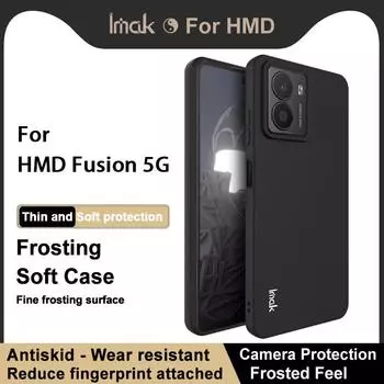 Для HMD Fusion 5G чехол для телефона IMAK UC-3 матовый мягкий чехол HMD Fusion 5G чёрный