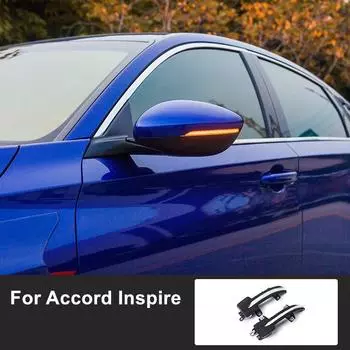 Для Honda Accord 10th Inspire 2018 2019 2x автомобильное внешнее боковое крыло, зеркало заднего вида, светодиодная вспышка с прокруткой, динамическая мигалка, индикатор указателя поворота