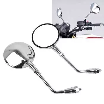 Для HONDA CB250 CB500 CB650 CB750 CB1100 CB1000 CB1300 GL1100 GL500 GL650 CX500 VT1100 VT750 SHADOW 400 боковое зеркало заднего вида серебряный