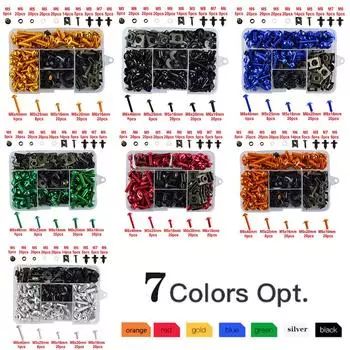 Для Honda CB650R CB500R CBR600RR CBR900RR CBR929RR CBR1000RR CBR 600RR 900RR 929RR 1000RR 600 F2 F3 F4i Комплект болтов обтекателя Винты зелёный