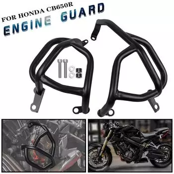 Для HONDA CB650R CB 650 R CB650 R 2019-2025 2025 Мотоциклетные дуги безопасности Защита двигателя Бампер Stunt Cage Защитные аксессуары чёрный