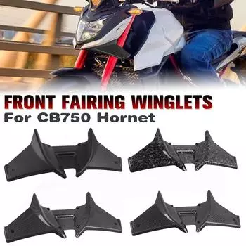 Для Honda CB750 HORNET CB 750 Downforce Naked Frontal Spoilers Winglet Aerodynamic Wing Deflector Beak Nose Cone Front Spoiler чёрный