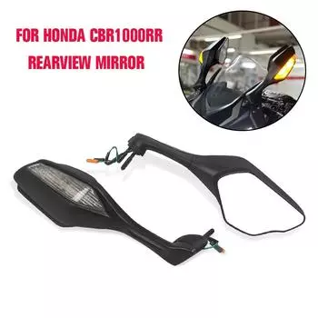 Для Honda CBR1000RR CBR 1000 RR CBR1000 RR 2017-2025 2025 2025 Мотоцикл Зеркало Поворотники Свет Заднего Вида Зеркала Заднего Вида чёрный