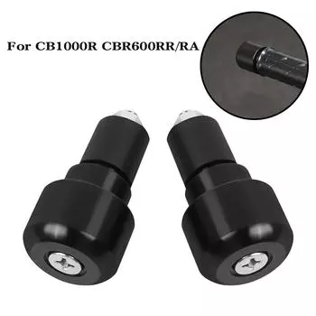 Для Honda CBR600RR/RA CBR 600 RR 07-23 CB1000R 12-16 Ручка руля Ручки руля Торцы Заглушка Слайдер Противовес Крышка чёрный