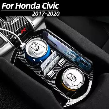 Для Honda Civic 10-го поколения, чашка для воды с центральным управлением, специальный держатель для хранения USB, коробка для мобильного телефона, украшение для автомобиля чёрный