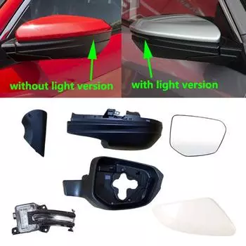 Для Honda Civic 2016 2017 2018 автомобиля крыло двери боковое зеркало свет нижняя крышка крышка наружная рамка заднего вида стекло F left side