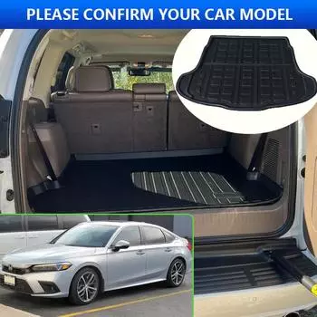 Для Honda Civic 2025 FE Sedan 11th Gen 2025 Автомобильный задний багажник Коврик для багажа Противогрязевая накладка Напольный лоток Автомобильные аксессуары Материал