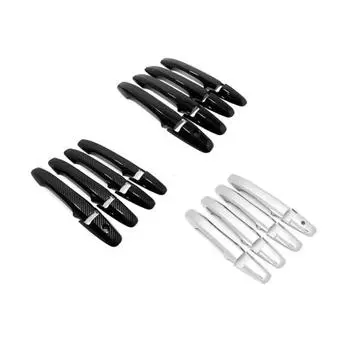 Для Honda Civic 8 2006 2007 2008 2009 2010 хромированная крышка дверной ручки автомобиля накладка из углеродного волокна автомобильный Стайлинг внешние детали аксессуары серебряный