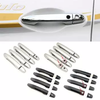 Для Honda CR-V Civic Jade CRV Carbon Fiber Color Modify Refit Chrome Door Handle Cover Decoration Decoration Department Protective Sticker
