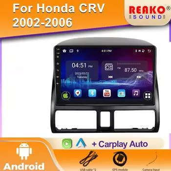 Для Honda CR-V CRV 2001 - 2006 Android Car Radio Multimedia Player IPS Screen Navigation GPS CarPlay Stereo 2 DIN Head Unit 4 core 1GB+32GB carplay