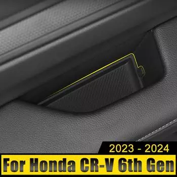 Для Honda CR-V CRV 6-го поколения 2024 2024 2025 гибридные силиконовые автомобильные внутренние дверные ручки пазы накладки противоскользящие отделочные коврики аксессуары чёрный