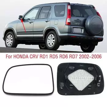 Для HONDA CR-V CRV RD1 RD5 RD6 RD7 2002-2006 наружное крыло автомобиля, боковое зеркало заднего вида, линза, стекло с подогревом 1pc left