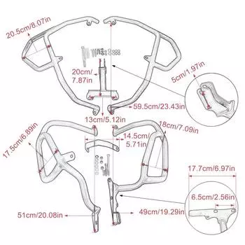 Для Honda CRF1100L CRF 1100 L Africa Twin Adventure Sports DCT 2020-2025 защитная дуга верхняя и нижняя защита двигателя для шоссейного бампера