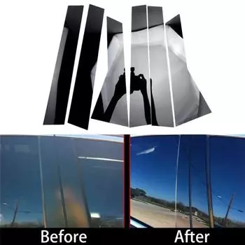 Для Honda Crv 2012-2016 6 шт. / Компл. Отделка дверей под пианино, черная, окно / стойка