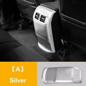 Для Honda CRV 2017 2018 2022 ABS карбоновый салон автомобиля задний подлокотник воздуховыпускная накладка на панель чехол аксессуары A Silver