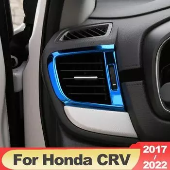Для Honda crv CR-V 2017-2022 Нержавеющая приборная панель автомобиля, накладка на вентиляционное отверстие, выходная рамка, рамка, гарнир, молдинг, объемный объем C Silver