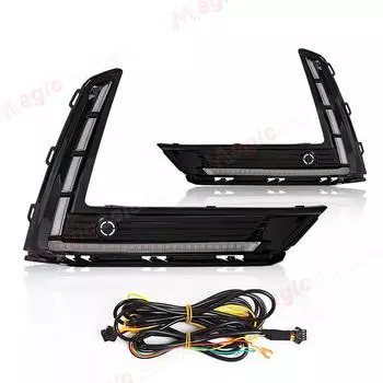 Для Honda CRV CR-V 2025 светодиодные дневные ходовые огни DRL дневные ходовые огни динамические поворотные противотуманные фары белые желтые синие автомобильные аксессуары