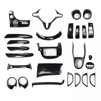 Для Honda Fit 2008 2009 2010 2011 2012 2013 Автомобильные аксессуары Углеродное волокно Наклейки для украшения интерьера Дверная ручка Панель передач