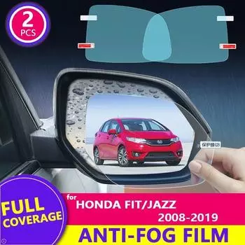 Для Honda Fit Jazz 2008-2018 (ГЕ6-ГЕ9,ГК5) Зеркало заднего вида HD-пленка, противотуманная непромокаемая наклейка на авто зеркало, автомобильные аксессуары Round 95mm x 95mm