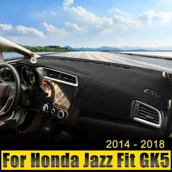 Для Honda Fit Jazz GK5 2014 2015 2016 2017 2018 2019 Крышка приборной панели автомобиля, защита от света, солнцезащитный козырек, анти-УФ-ковры, нескользящие коврики