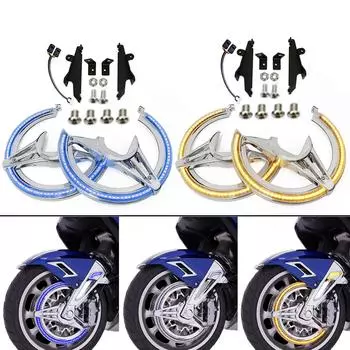 Для Honda GL1800 F6B Goldwing 1800 2018 2019 2020-2025 мотоциклетные тормозные диски роторы крышки со светодиодной подсветкой хромированные аксессуары