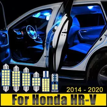 Для Honda HR-V HRV HR V Vezel 2014 2015 2016 2017 2018 2019 2020 4 шт. светодиодные лампы для чтения в салоне автомобиля, лампы для освещения багажника белый