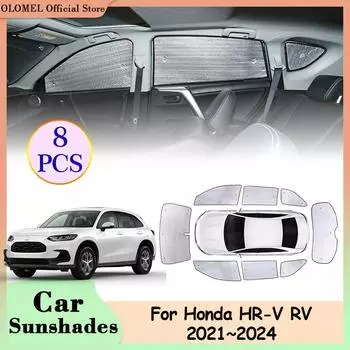 Для Honda HR-V RV3 RV4 RV5 RV6 2024 2024 2024 2024 Солнцезащитные шторки с полным покрытием для задних боковых окон автомобиля, шторки для лобового стекла, аксессуары