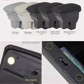 Для Honda Jazz Armrest Для Honda Fit Jazz 3 Car Armrest Box 2014-2019 Retrofit Accessorie Car Storage Box Простая установка